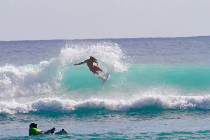 Surfer In A Barrel Wave Img